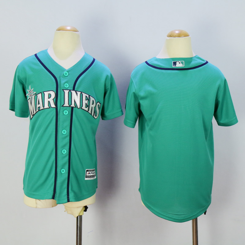 Youth Seattle Mariners Blank Green MLB Jerseys->youth mlb jersey->Youth Jersey